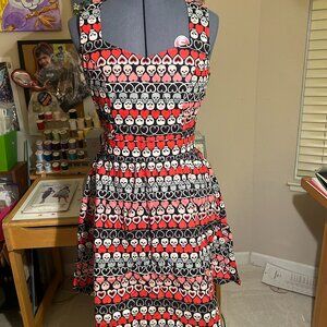 Modcloth Folter Size M Skull Dress with Heart Cut Out